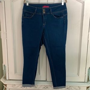 Wax Jean Butt I Love You Dark Wash Ankle Jeans